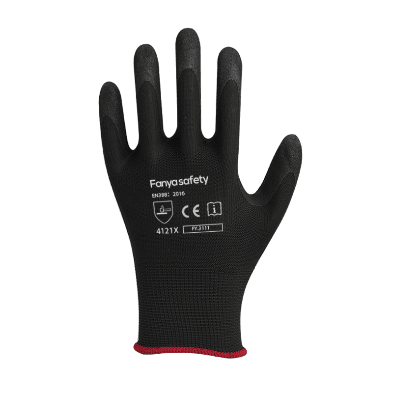 13G polyesterivuori hiekkaisella nitriilipinnoitteella