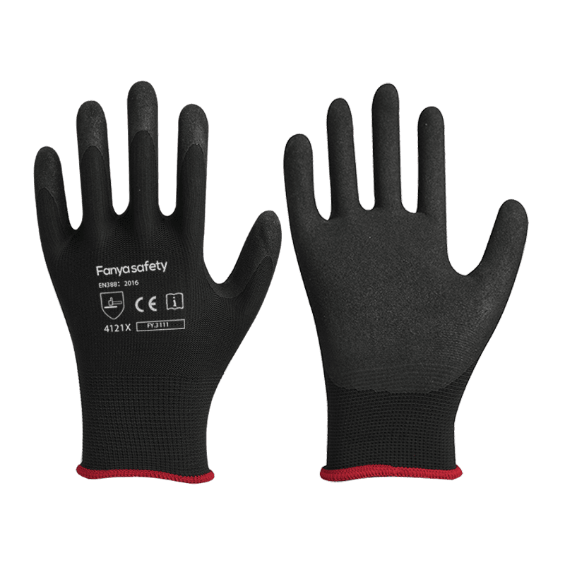 13G polyesterivuori hiekkaisella nitriilipinnoitteella